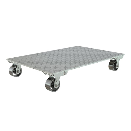 Vestil Aluminum Plate Dolly With Rubber Wheels, PK2 PDA-2436-C-S